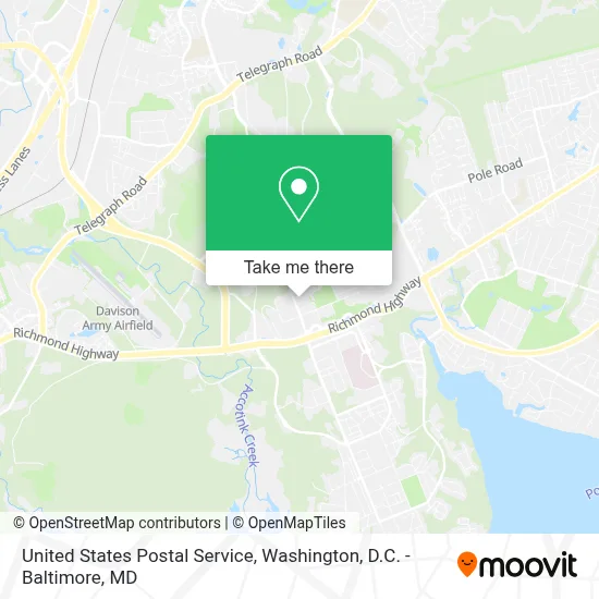 United States Postal Service map
