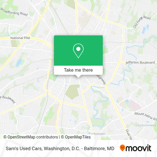 Sam's Used Cars map