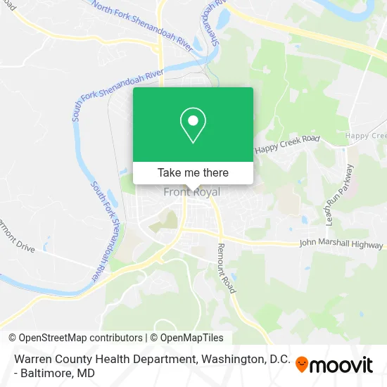 Warren County Health Department map