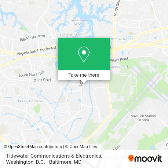Tidewater Communications & Electronics map