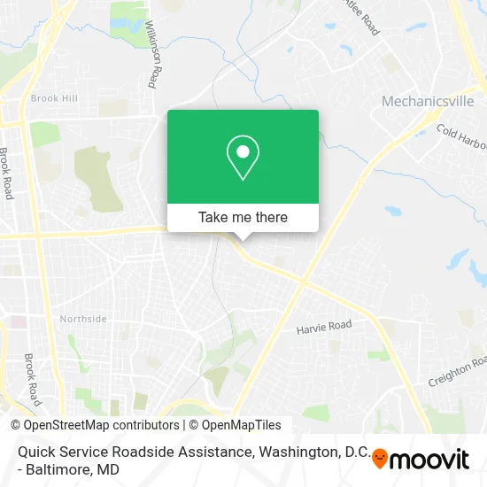 Quick Service Roadside Assistance map