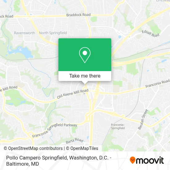 Pollo Campero Springfield map