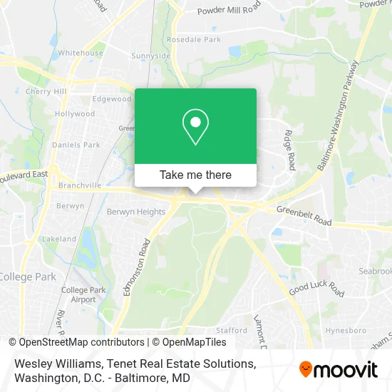 Wesley Williams, Tenet Real Estate Solutions map