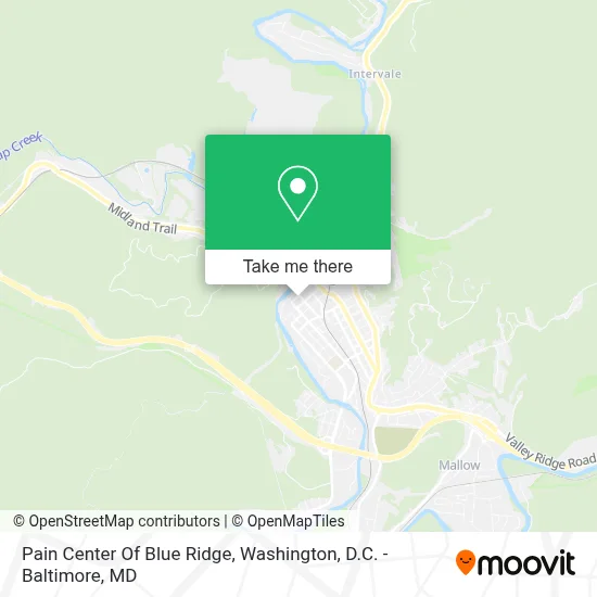 Pain Center Of Blue Ridge map