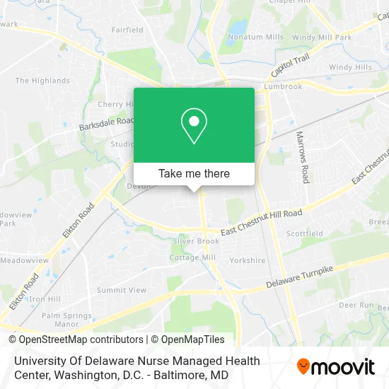 University Of Delaware Nurse Managed Health Center map