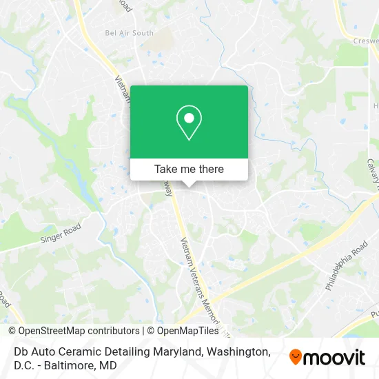 Db Auto Ceramic Detailing Maryland map