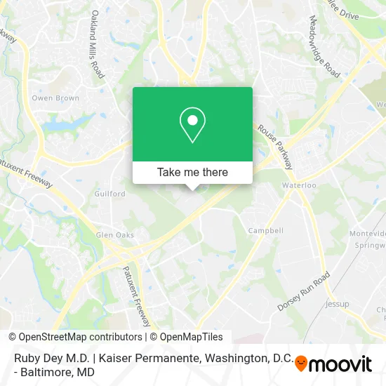 Ruby Dey M.D. | Kaiser Permanente map