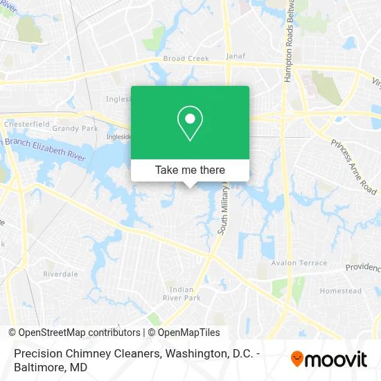 Precision Chimney Cleaners map