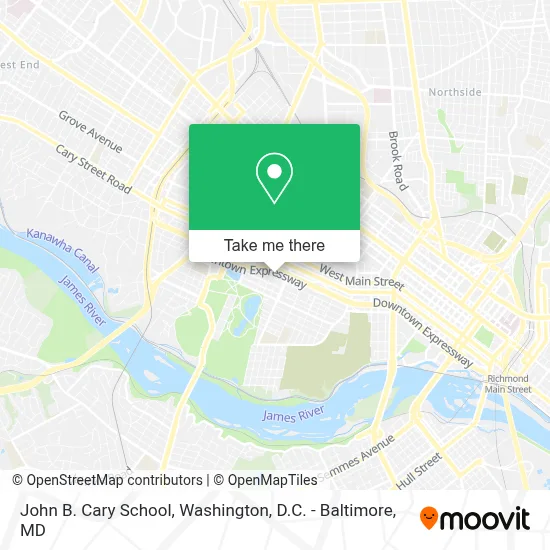 John B. Cary School map