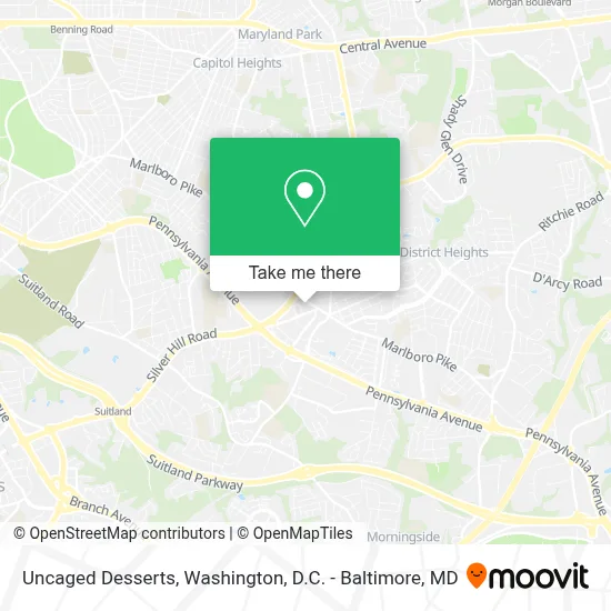 Uncaged Desserts map