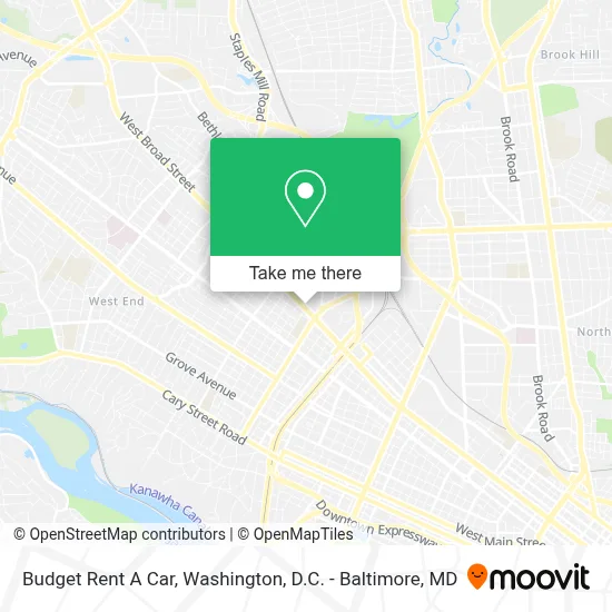 Budget Rent A Car map