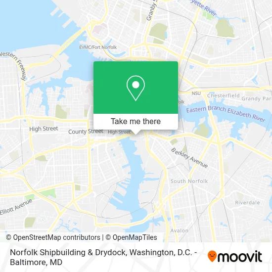 Norfolk Shipbuilding & Drydock map