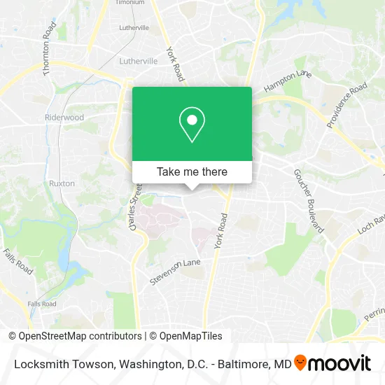 Locksmith Towson map