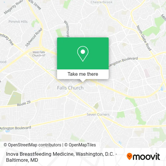 Inova Breastfeeding Medicine map