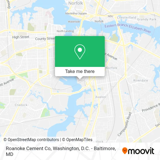 Roanoke Cement Co map