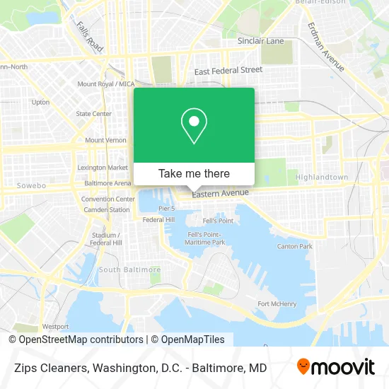 Zips Cleaners map