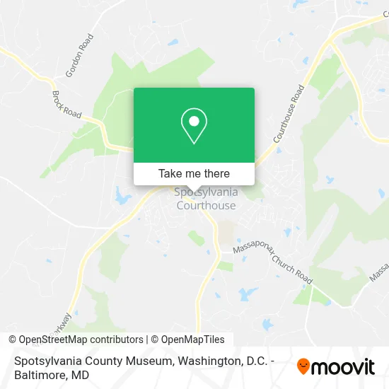 Spotsylvania County Museum map