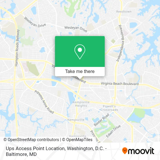 Ups Access Point Location map