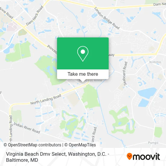 Virginia Beach Dmv Select map