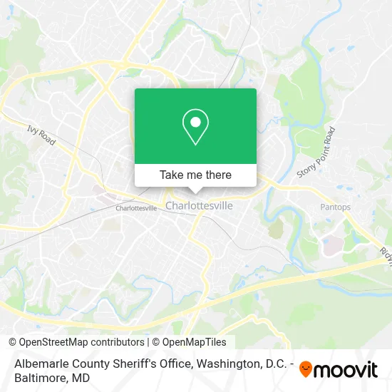 Albemarle County Sheriff's Office map