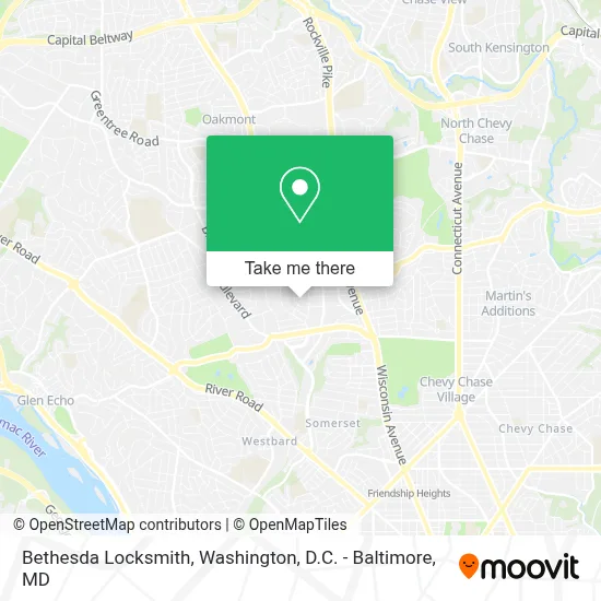 Bethesda Locksmith map