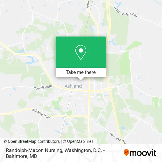 Randolph-Macon Nursing map