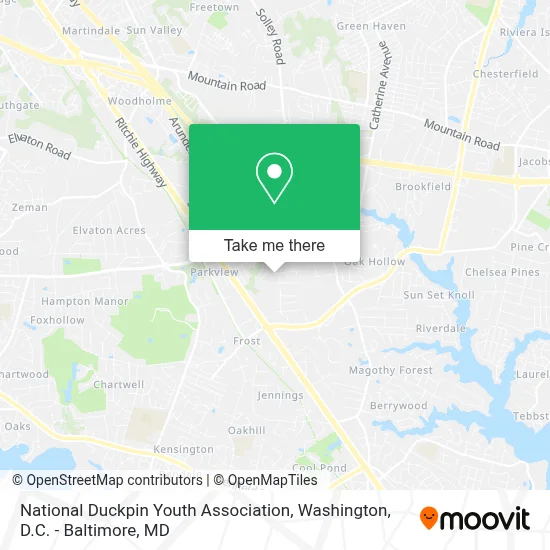 National Duckpin Youth Association map