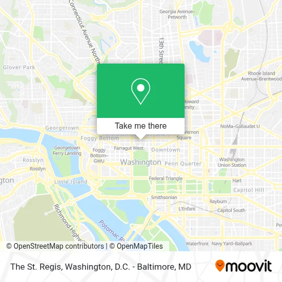 The St. Regis map