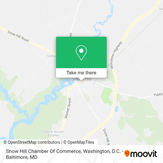 Snow Hill Chamber Of Commerce map