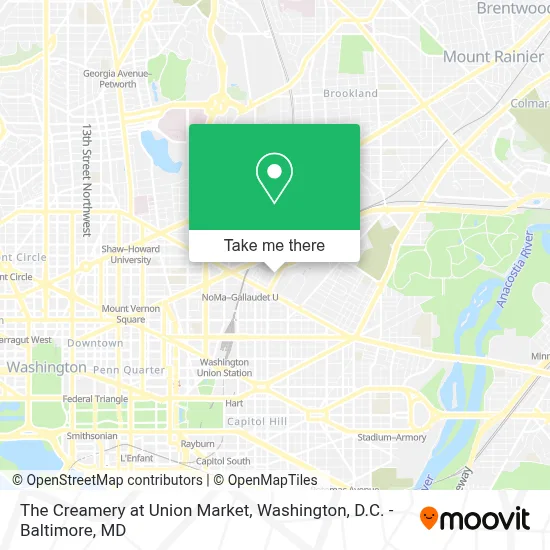 The Creamery at Union Market map
