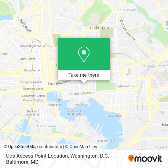 Ups Access Point Location map