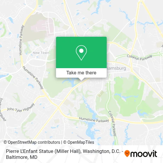 Pierre L'Enfant Statue (Miller Hall) map