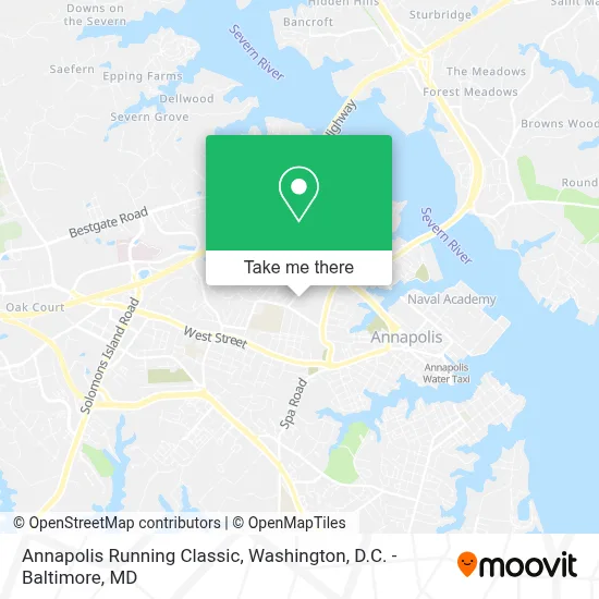 Annapolis Running Classic map