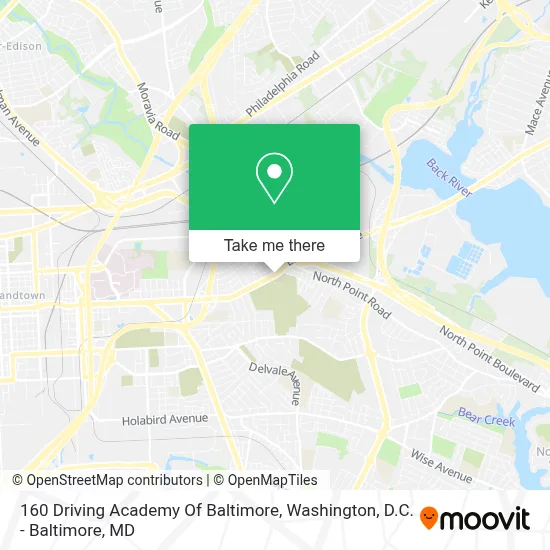 160 Driving Academy Of Baltimore map