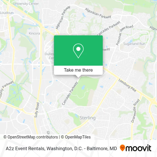 A2z Event Rentals map