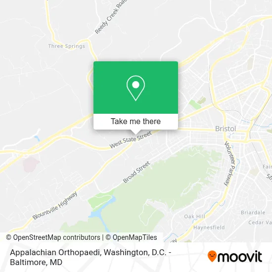 Appalachian Orthopaedi map