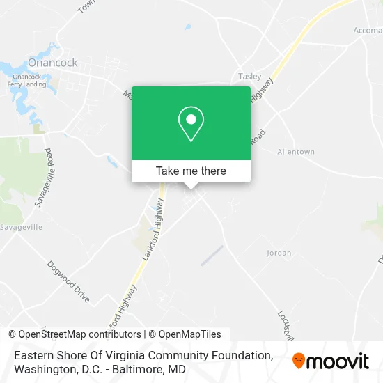 Eastern Shore Of Virginia Community Foundation map