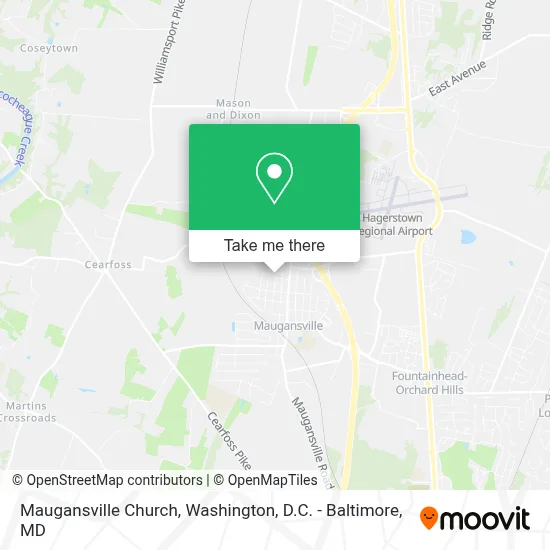 Maugansville Church map