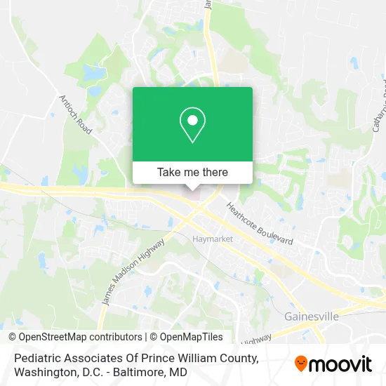 Pediatric Associates Of Prince William County map