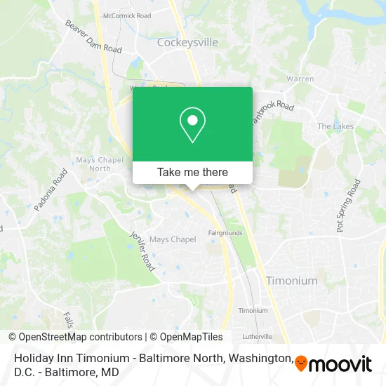 Holiday Inn Timonium - Baltimore North map