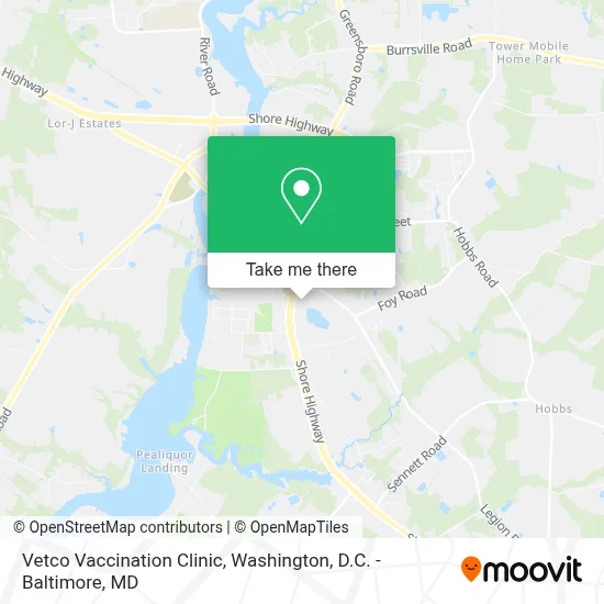 Vetco Vaccination Clinic map