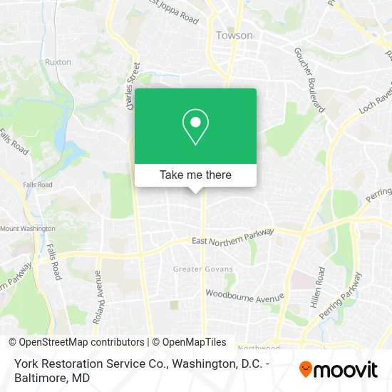 York Restoration Service Co. map