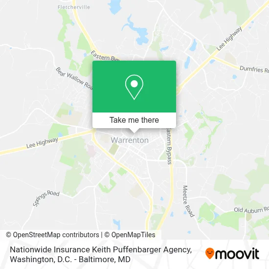 Nationwide Insurance Keith Puffenbarger Agency map