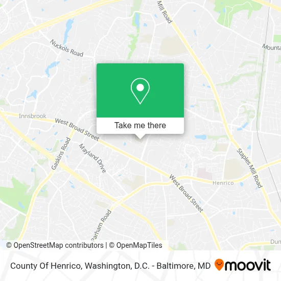County Of Henrico map