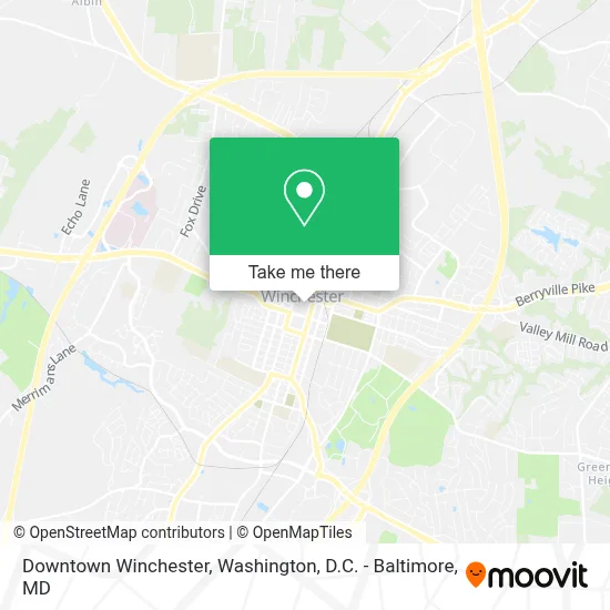 Downtown Winchester map