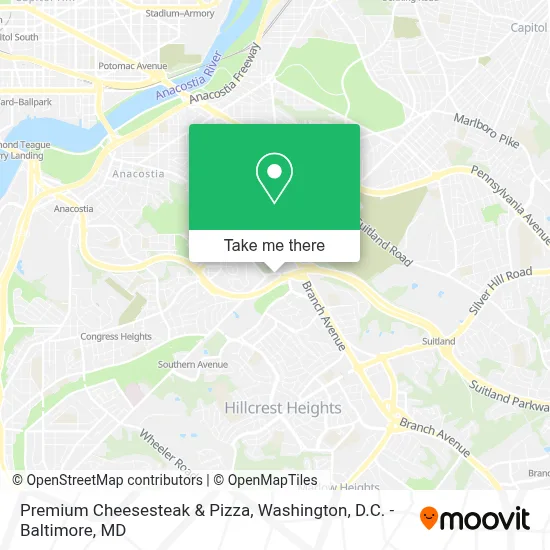Premium Cheesesteak & Pizza map