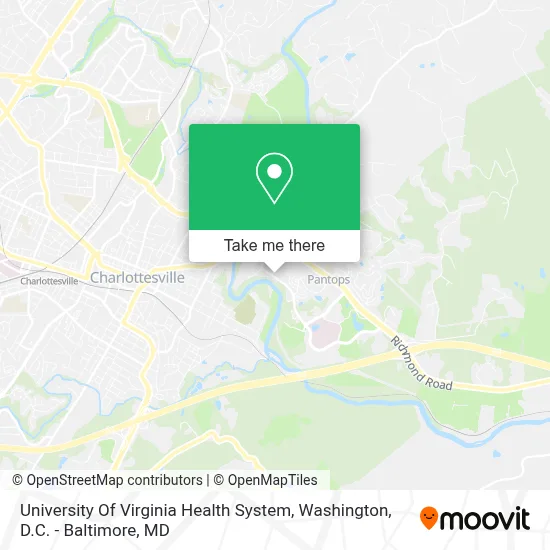 University Of Virginia Health System map