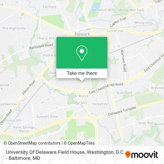 University Of Delaware Field House map
