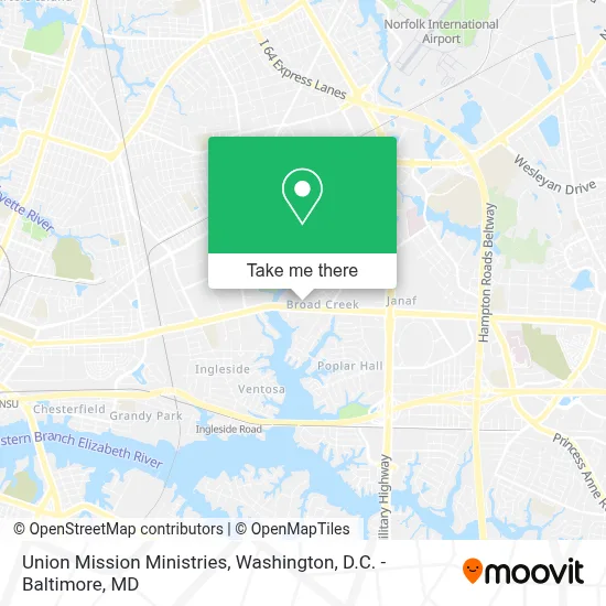 Union Mission Ministries map