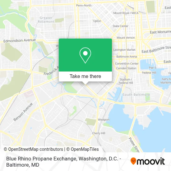 Blue Rhino Propane Exchange map